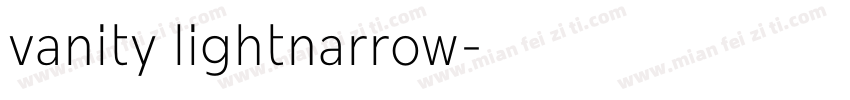 vanity lightnarrow字体转换